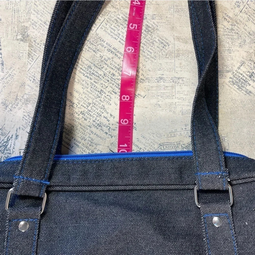 Matt Murphy Designs Black Denim tote Bag Embroidery RARE